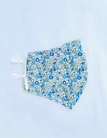 FACE MASK  WITH INSERT MADE WITH AUTHENTIC LIBERTY PRINT FABRIC   Eloise E  (2 Sizes) - SEA TRENDY