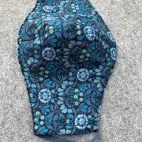 FACE MASK WITH INSERT MADE WITH AUTHENTIC LIBERTY PRINT FABRIC  (2 Sizes) - SEA TRENDY