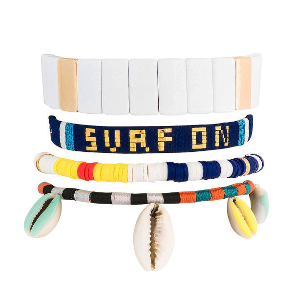 Set of 4 bracelets blue surf on - SEA TRENDY