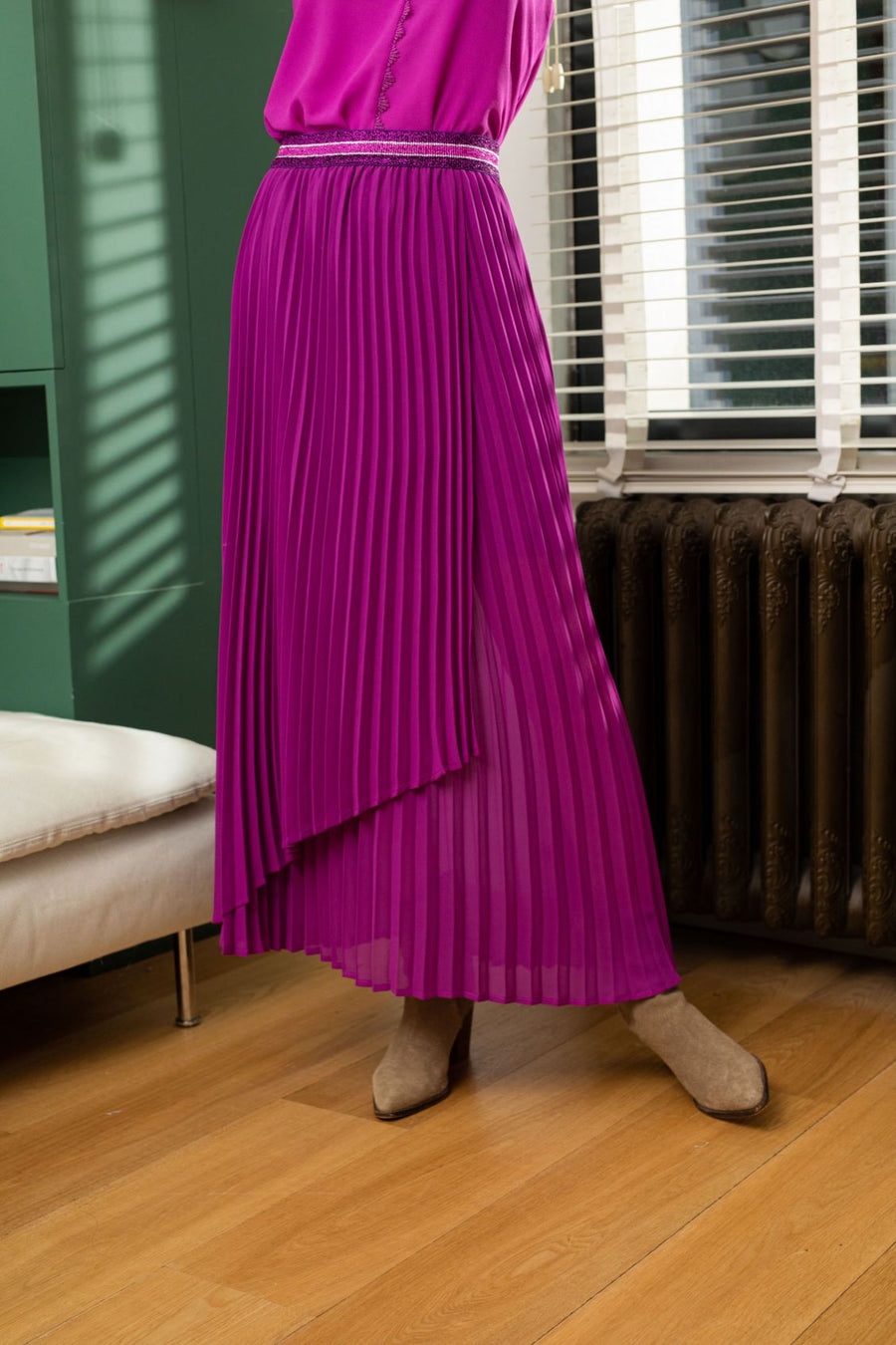 Long skirt Trine Fuschia