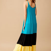 Long Dress Moncheri turquoise